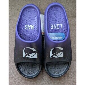 Crocs x Taco Bell Live Más Mellow Slide Mens size 12 Rare NEW WITH TAGS